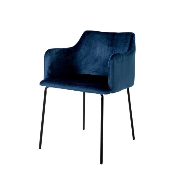 Silla Karl Terciopelo Azul