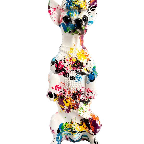 Chiuaua Sentado Resina Colores 31 Cm
