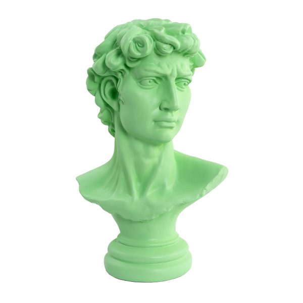 Escultura Resina David Verde 36Cm