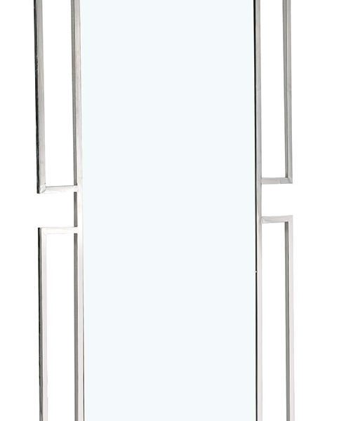 Espejo De Pared Marco Metálico Plata 180*90*2 Cm