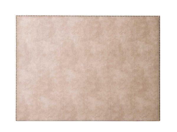 Para Cama 180 Cm.Cabecero Tacha Simple Dorada. Tela Polipiel Desgastada Crema - Imagen 2