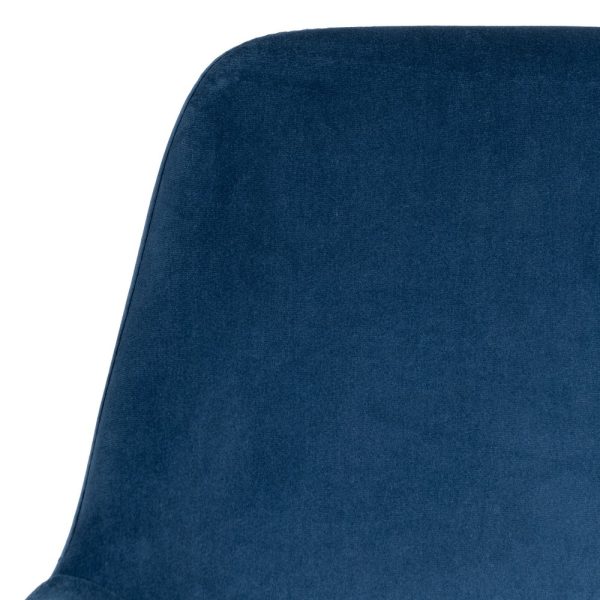 Silla Ruedas Azul Terciopelo 61 X 66 X 82 Cm - Imagen 5