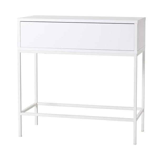 Consola Guia Push 1 C. Melanina 19Mm Blanco Nieve (Patas Metal Blanco)