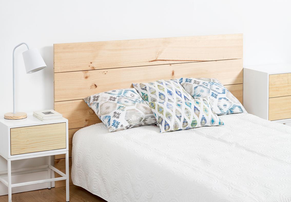 Cabecero Pino Macizo Para Cama 90Cm - Madera