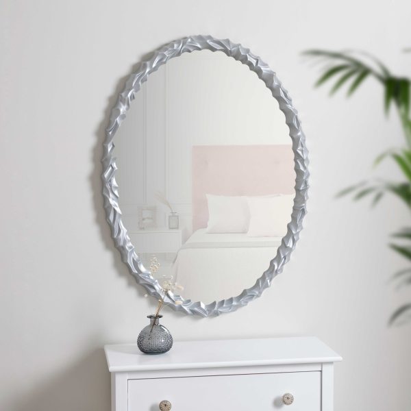 Espejo Resina 70*92 Cm. Plata