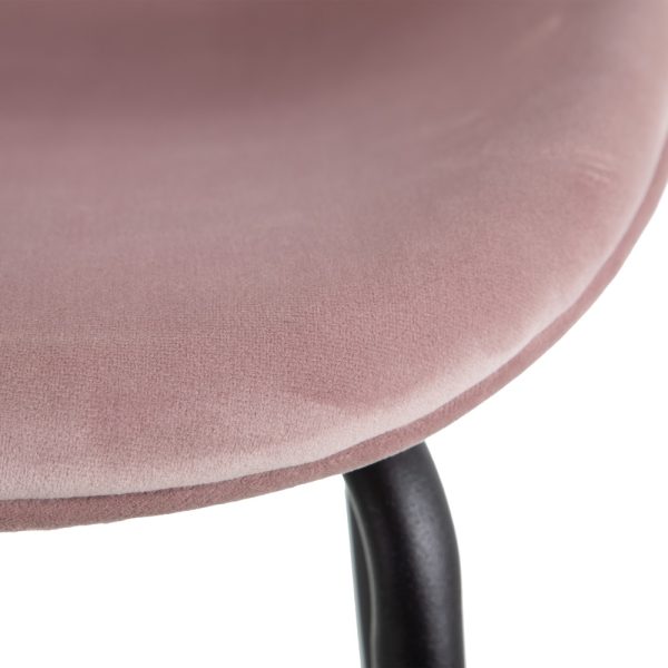 Silla Terciopelo Rosa Metal / Tejido 50 X 50 X 82 Cm - Imagen 7