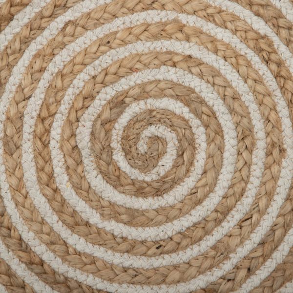 Alfombra Natural Yute Decoración 120 X 120 X 1 Cm - Imagen 2