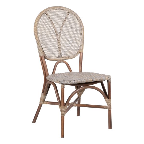 SILLA BEIGE-MARRÓN RATÁN 47 X 48 X 98,50 CM - Imagen 2