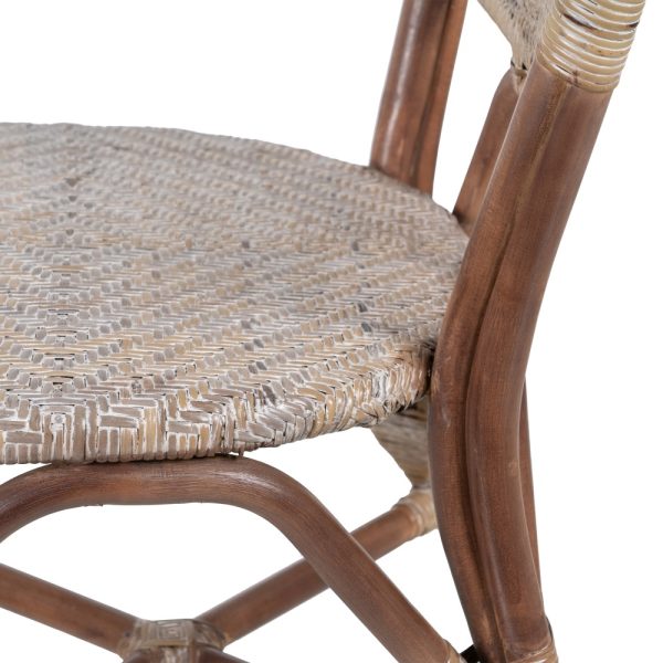 SILLA BEIGE-MARRÓN RATÁN 47 X 48 X 98,50 CM - Imagen 8