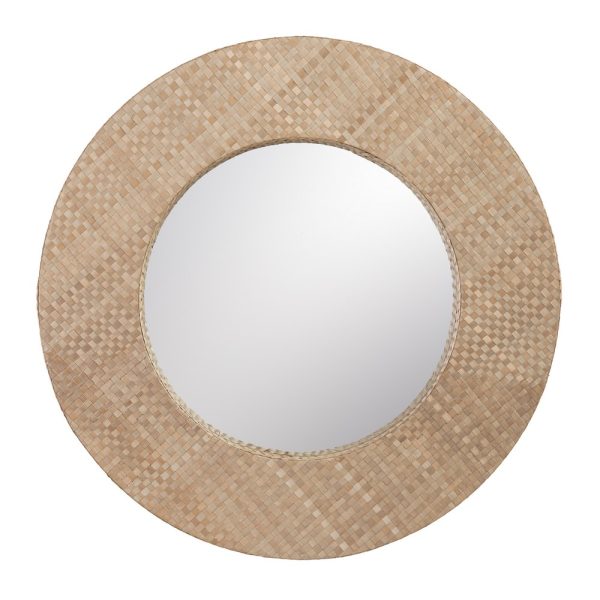 Espejo Pared Natural Fibra Natural 80 X 80 Cm