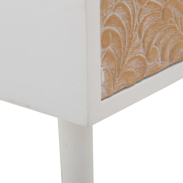 Consola Blanco-Natural Madera De Pino 90 X 28 X 77 Cm - Imagen 5