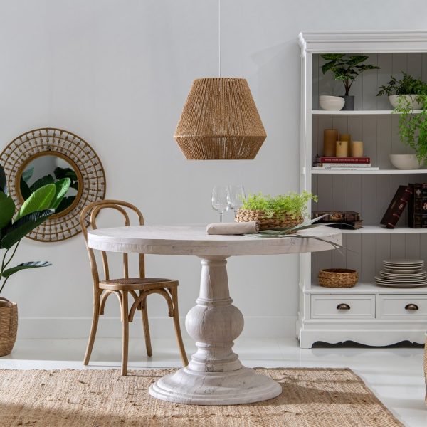 MESA COMEDOR BLANCO ROZADO 120 X 120 X 76 CM - Imagen 2