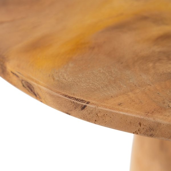 MESA AUXILIAR NATURAL MADERA DE SUAR 50 X 50 X 52 CM - Imagen 7