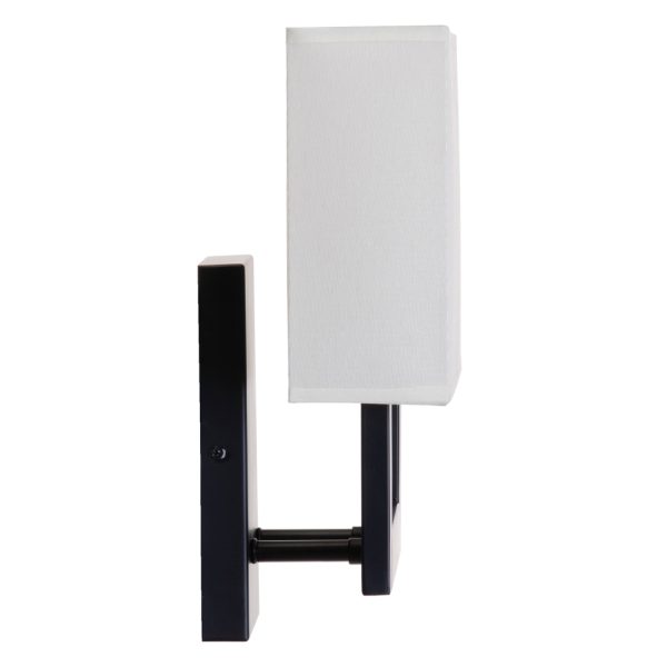 Aplique Pared Blanco-Negro Tejido-Metal 39 X 12 X 33 Cm - Imagen 2