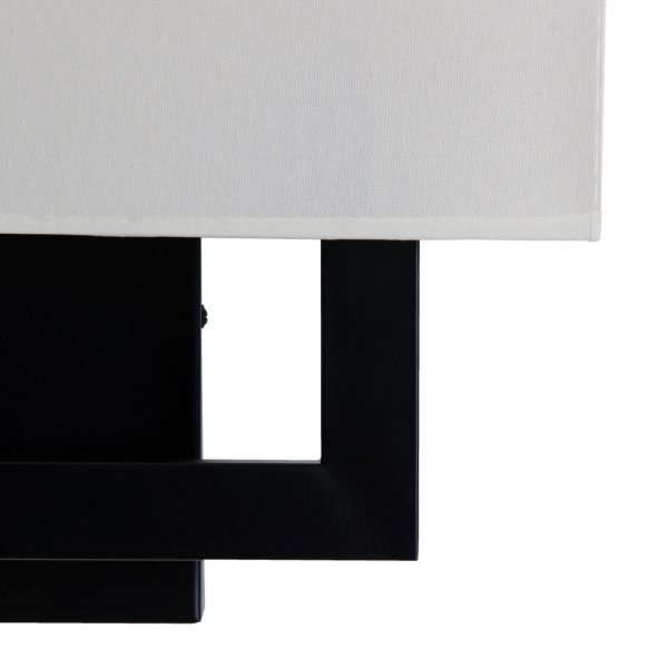 Aplique Pared Blanco-Negro Tejido-Metal 39 X 12 X 33 Cm - Imagen 3