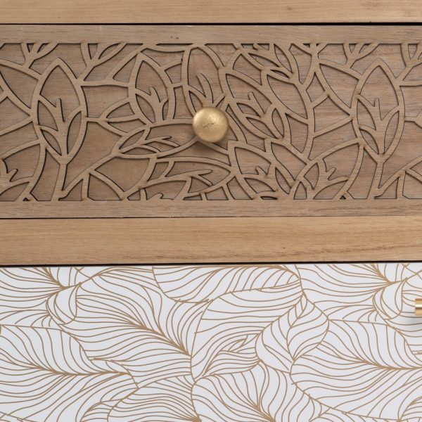 Zapatero Natural-Blanco Madera Paulonia 85 X 30 X 110 Cm - Imagen 8