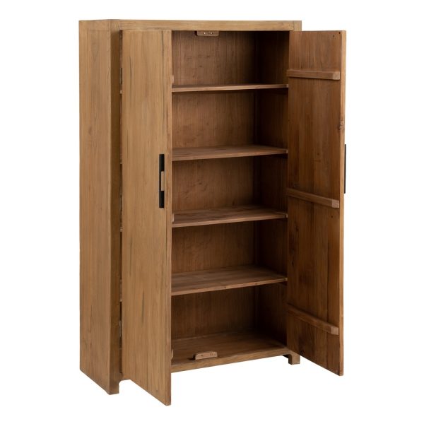ARMARIO NATURAL MADERA DE OLMO SALÓN 122 X 46 X 210 CM - Imagen 3