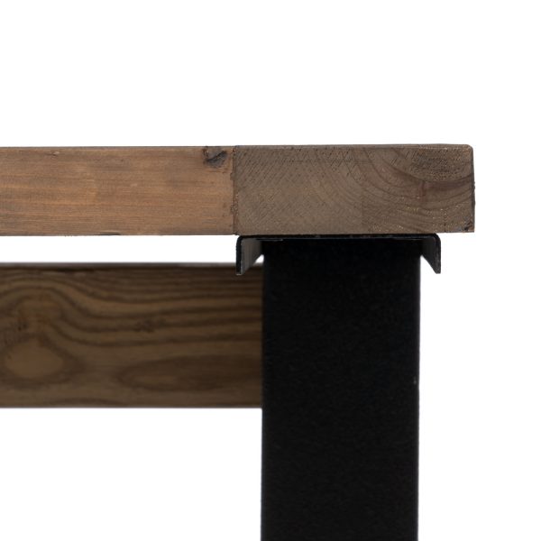 MESA COMEDOR NATURAL-NEGRO 200 X 100 X 78 CM - Imagen 6