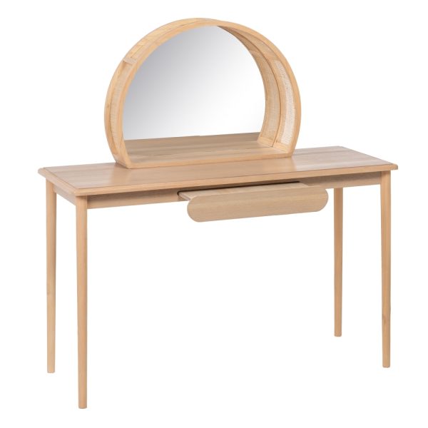Tocador Espejo Natural Madera Dm 120 X 46 X 74,50 Cm - Imagen 3