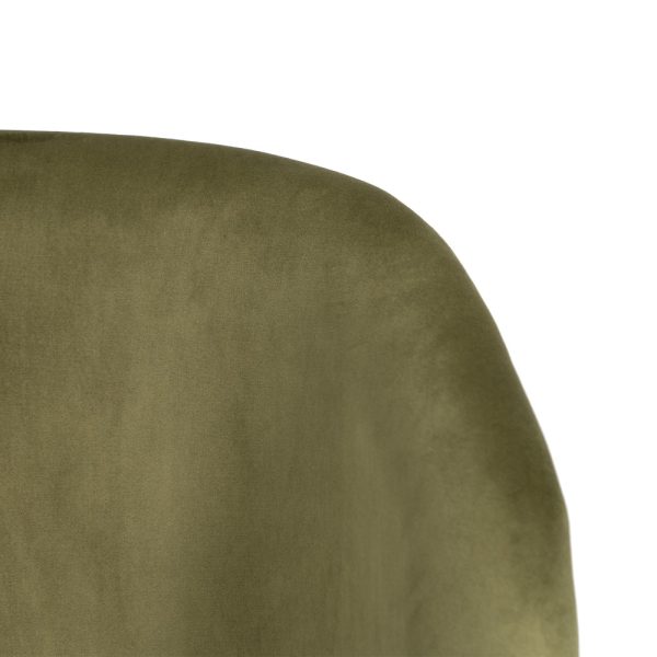 Silla Terciopelo Verde Metal / Tejido 57 X 56 X 76,50 Cm - Imagen 5