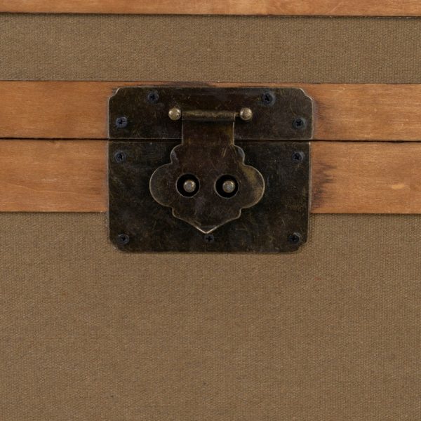 S/3 Baúles Natural-Verde Tejido-Madera 90 X 47 X 45 Cm - Imagen 10
