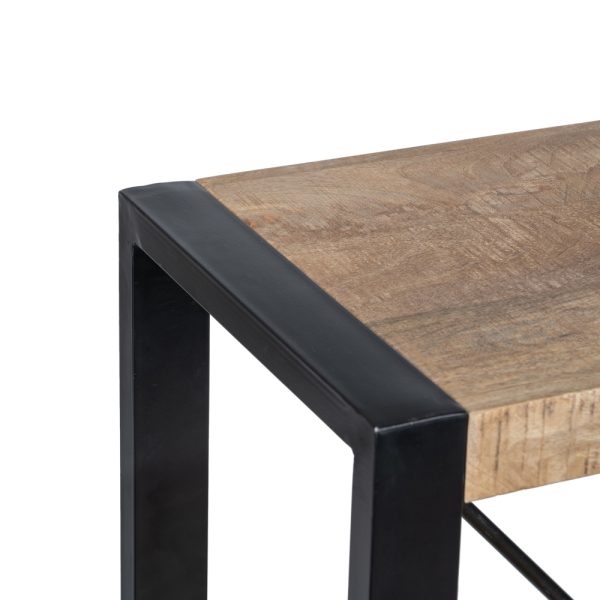 Estantería Natural-Negro Madera-Hierro 90 X 45 X 120 Cm - Imagen 3