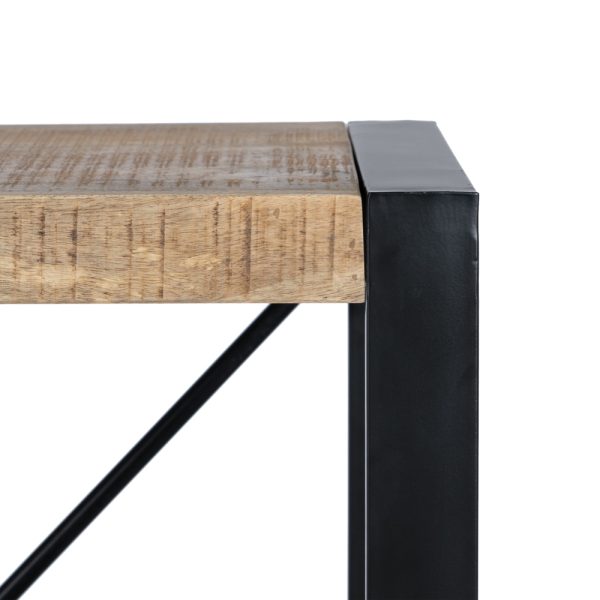 Estantería Natural-Negro Madera-Hierro 90 X 45 X 120 Cm - Imagen 4