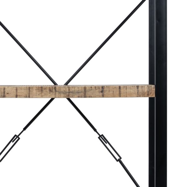 Estantería Natural-Negro Madera-Hierro 90 X 45 X 120 Cm - Imagen 6