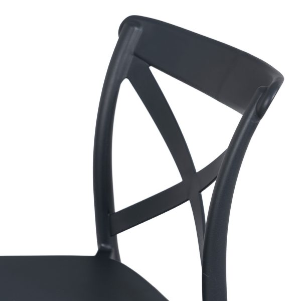 Taburete Gris Oscuro Polipropileno Salón 52,50 X 44,30 X 97 - Imagen 8