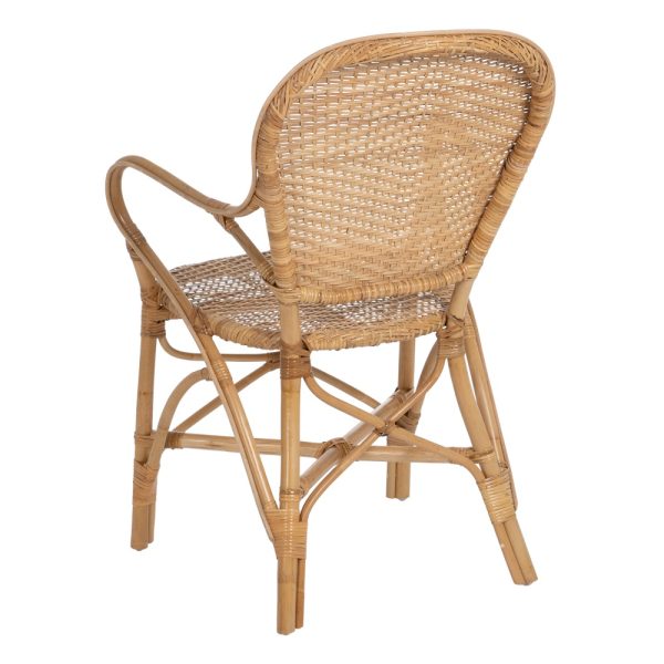 Silla Con Brazos Natural Ratán Salón 57 X 62 X 90 Cm - Imagen 4