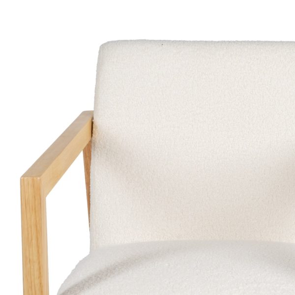 Mecedora Blanco Madera De Caucho 60 X 83 X 72 Cm - Imagen 5