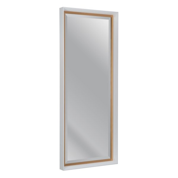 ESPEJO ORO-BLANCO MADERA DECORACIÓN 46 X 6 X 116 CM - Imagen 2