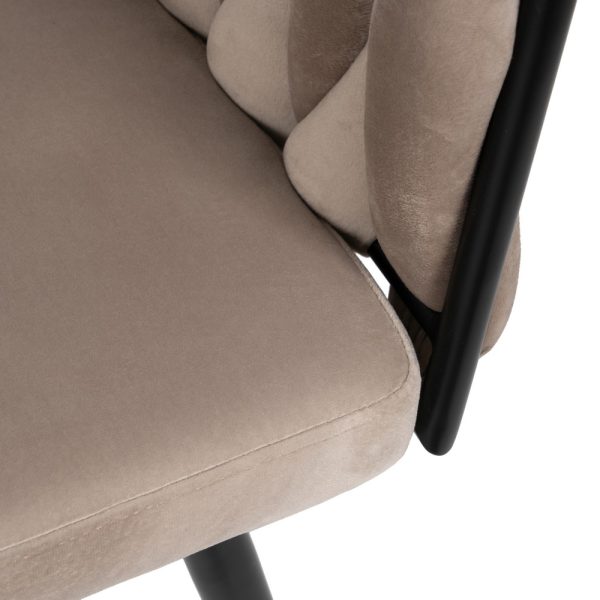 Silla Beige-Negro Tejido-Metal Salón 62 X 59 X 77 Cm - Imagen 7