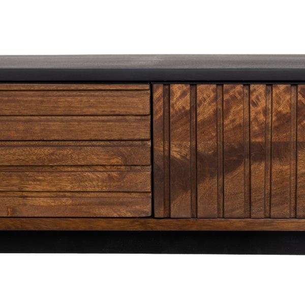 Consola Marrón-Negro Madera-Hierro 110 X 40 X 76 Cm - Imagen 5