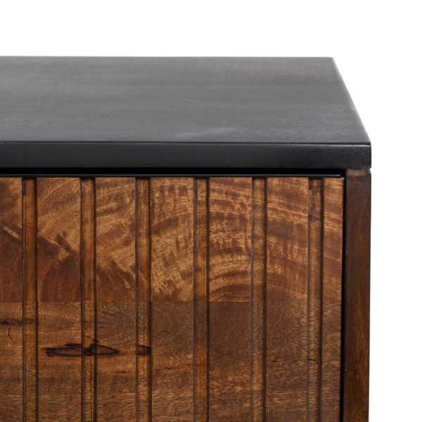Consola Marrón-Negro Madera-Hierro 110 X 40 X 76 Cm - Imagen 6