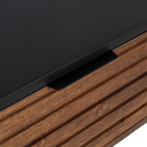 Consola Marrón-Negro Madera-Hierro 110 X 40 X 76 Cm - Imagen 7