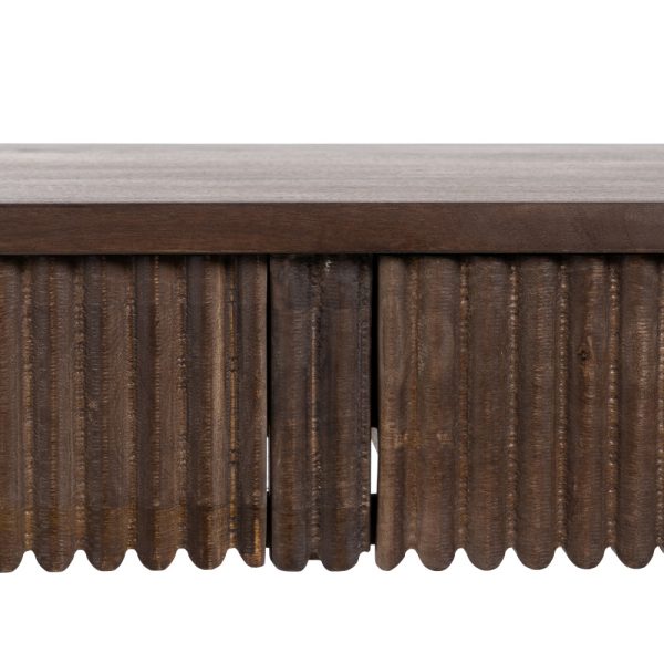 Consola Marrón Madera-Hierro Entrada 140 X 42 X 80 Cm - Imagen 5
