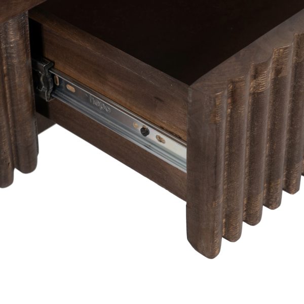 Consola Marrón Madera-Hierro Entrada 140 X 42 X 80 Cm - Imagen 8